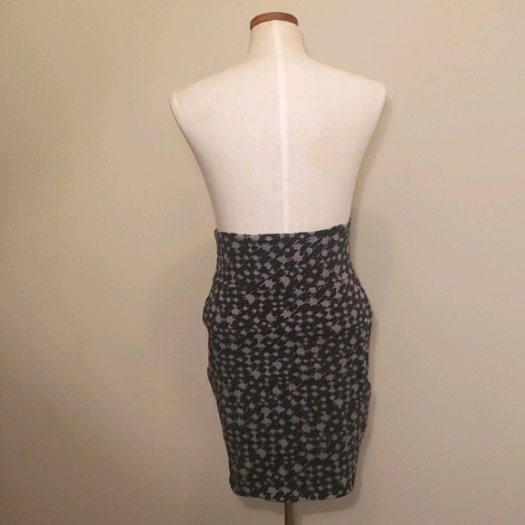 Lily White Houndstooth High Waisted Pencil Skirt L - Picture 5 of 10